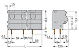 WAGO Printklemme 12f 1re gr RM=10,16 Serie 254 254-362 Steckklemm/Löt