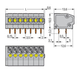 WAGO Printklemme 7f 1re gr RM=3,5 Serie 805 805-107 Federzug/Löt