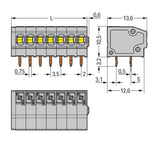 WAGO Printklemme 8f 1re sw RM=3,5 Serie 805 805-308/200-604/997-406 Federz