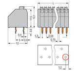 WAGO Printklemme 2f 1re or RM=2,54 Serie 250 250-1402/000-012 Steckklemm/Lö