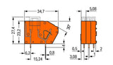 WAGO Printklemme 1f 1re or RM=5,08 Serie 742 742-116 Federzug/Löt