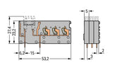 WAGO Printklemme 3f 1re gr RM=5,08 Serie 742 742-163 Federzug/Löt