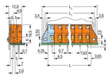 WAGO Printklemme 10f 1re or RM=7,62 Serie 741 741-430 Federzug/Löt
