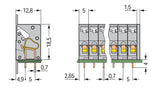 WAGO Printklemme 4f 1re gr RM=5 Serie 741 741-104 Federzug/Löt
