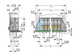 WAGO Printklemme 16f 1re gr RM=5 Serie 741 741-146 Federzug/Löt