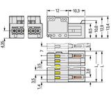 WAGO Verbindungsklemme 0,08-1,5qmm 10A Serie 734 734-307/019-000 7p Thermopl