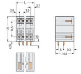 WAGO Platinenstecker Stift 18p lgr 2re Serie 734 734-409/001-000 3,5mm zinn