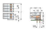 WAGO Platinenstecker Stift 8p lgr 1re Serie 734 734-538 3,5mm zinn Löt
