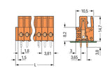 WAGO Platinenstecker Stift 16p or 1re Serie 734 734-516 3,81mm zinn Löt