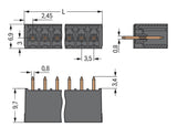 WAGO Platinenstecker Stift 8p sw 1re Löt Serie 714 714-138 3,5mm zinn 1,5mm