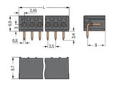WAGO Platinenstecker Stift 6p sw 1re Löt Serie 714 714-166 3,5mm zinn 1,5mm