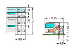 WAGO Platinenstecker Stift 3p lgr 1re Serie 722 722-833/031-000 7,5mm zinn