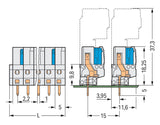 WAGO Platinenstecker Stift 6p lgr 1re Serie 722 722-136/047-000 5mm zinn Löt