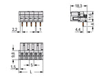 WAGO Platinenstecker Stift 13p lgr 1re Serie 722 722-243/039-000 5mm zinn Löt