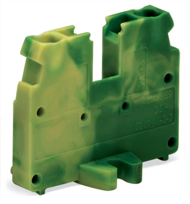 WAGO Klemmleiste 0,08-4qmm 24A 1p 5mm Serie 869 869-307 Thermopl gn/ge