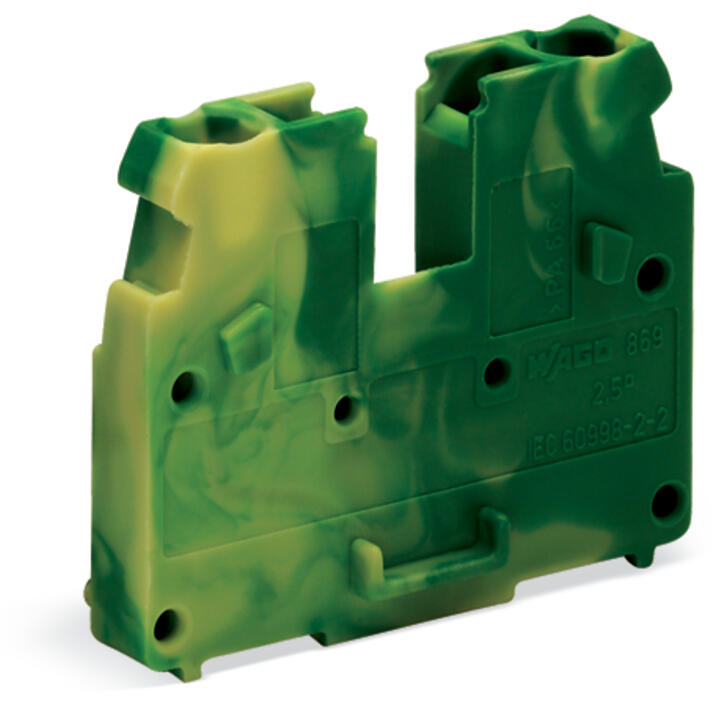 WAGO Klemmleiste 0,08-4qmm 24A 1p 5mm Serie 869 869-327 Thermopl gn/ge
