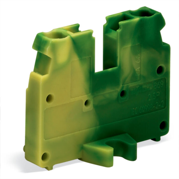 WAGO Klemmleiste 0,08-4qmm 24A 1p 5mm Serie 869 869-357 Thermopl gn/ge