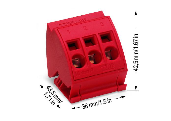 WAGO Sammelschienenklemme 96A 16qmm Serie 812 812-113 3/10mm B38mm