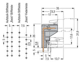WAGO Platinenstecker Stift 8p gr 1re 5mm Serie 232 232-338 zinn Löt