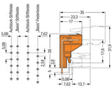 WAGO Platinenstecker Stift 4p or 1re Löt Serie 232 232-364 5,08mm zinn
