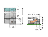 WAGO Platinenstecker Stift 4p gr 1re Löt Serie 232 232-834/047-000 7,5mm zinn