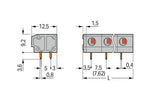 WAGO Printklemme 2f 1re gr RM=7,62 Serie 235 235-502 Steckklemm/Löt