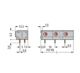 WAGO Printklemme 2f 1re gr RM=10,16 Serie 235 235-802 Steckklemm/Löt