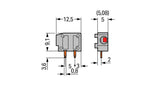 WAGO Printklemme 1f 1re bl RM=5,08 Serie 235 235-744 Steckklemm/Löt