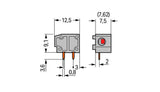 WAGO Printklemme 1f 1re dgr RM=7,62 Serie 235 235-752 Steckklemm/Löt