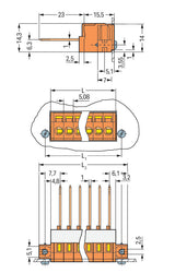 WAGO Verbindungsklemme 0,08-2,5qmm 5A 3p Serie 731 731-163 Thermopl 5,08mm or