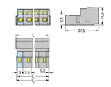 WAGO Verbindungsklemme 0,08-2,5qmm 12A Serie 731 731-616/018-000 16p Thermopl