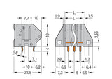 WAGO Printklemme 7f 1re gr RM=5 Serie 745 745-107 Federzug/Löt