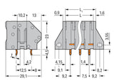 WAGO Printklemme 5f 1re gr RM=7,5 Serie 745 745-305 Federzug/Löt 0,2-6qmm
