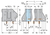 WAGO Printklemme 12f 1re gr RM=10 Serie 745 745-1354/000-009/999-950 Feder