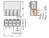 WAGO Platinenstecker Stift 5p lgr 1re Serie 831 831-3625 7,62mm zinn Löt