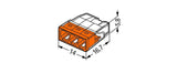 WAGO Steckklemme 3f 450V 24A 0,5-2,5qmm 2273-203/995-030 f.Massivleit
