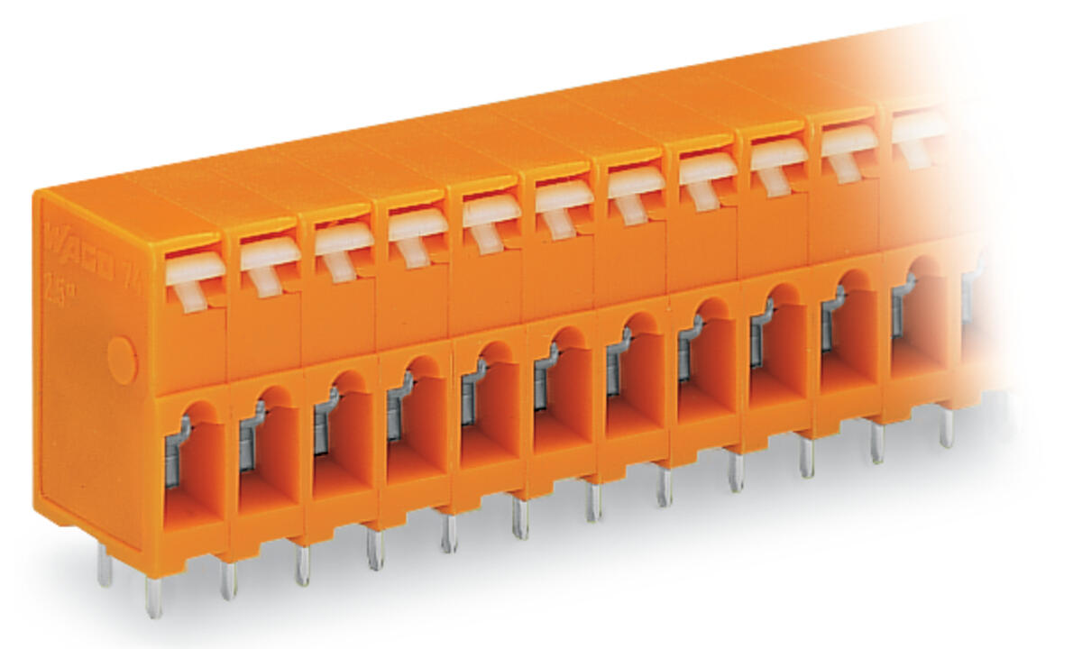 WAGO Printklemme 8f 1re or RM=5,08 Serie 741 741-208 Federzug/Löt