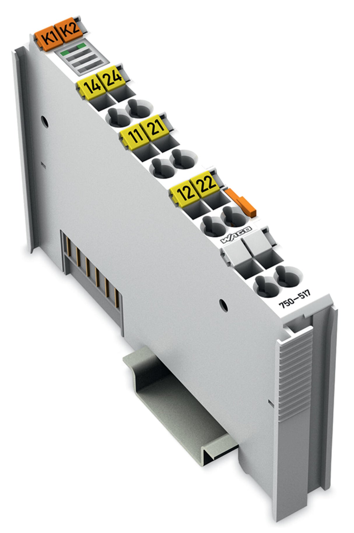 WAGO Digital I/O-Modul AC 250V 2Ausg Serie 750 750-517 250V Federzug Relais