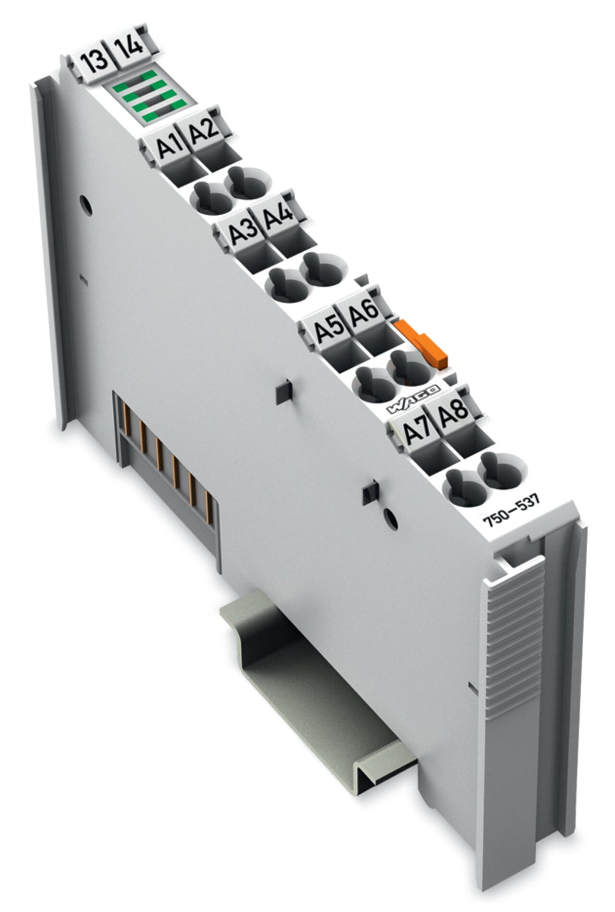 WAGO Digital I/O-Modul DC 24V 8Ausg 24V 750-537/040-000 Federzug