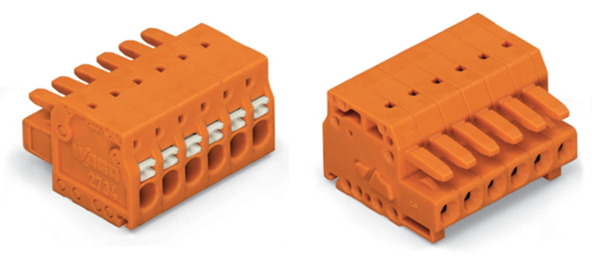 WAGO Verbindungsklemme 0,2-1,5qmm 10A or Serie 2734 2734-216 16p Thermopl 3,81mm