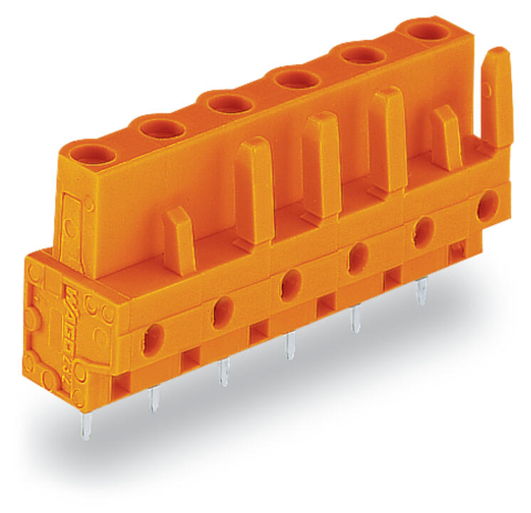 WAGO Platinenstecker Stift 6p or 1re Löt Serie 232 232-766/031-000 7,62mm zinn