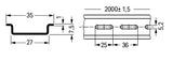 WAGO Tragschiene ST g/vz 35/7,5mm Serie 210 210-504 L2000mm