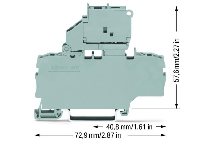 WAGO Sicherungs-Reihenklemme 0,25-4qmm Serie 2002 2002-1911 G-Sich_5x20mm 6,3A