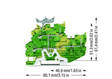WAGO Schutzleiter-Reihenklemme gn/ge Serie 2020 2020-2237 0,14-1,5qmm TS35