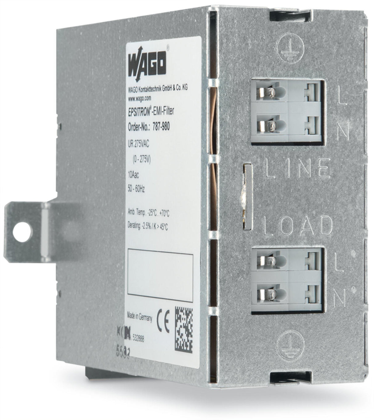 WAGO Netzfilter 1p 50-60Hz 250V IP20 10A Serie 787 787-980 Funk-Entstör