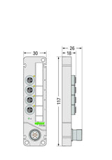 WAGO Verteiler Sensor/Aktor 10Steckpl 3p Serie 757 757-343 32V M8