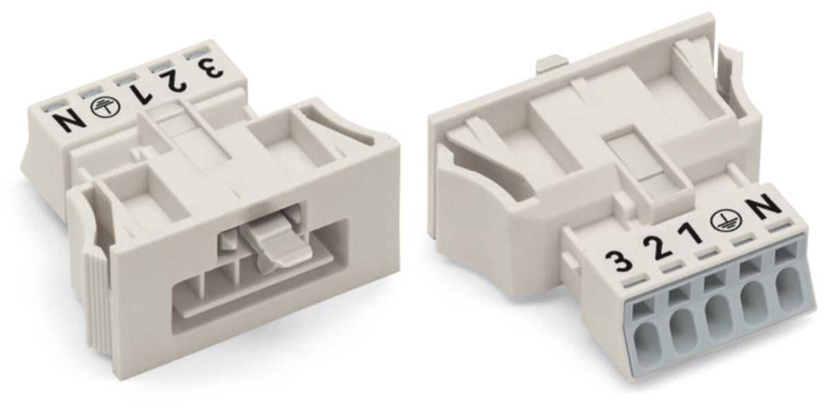 WAGO Gerätestecker 5p ger Snap/schraub Serie 890 890-735 Federzug 400V 13A hfr