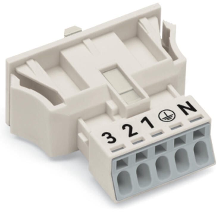 WAGO Gerätestecker 5p ger Snap/schraub Serie 890 890-735 Federzug 400V 13A hfr