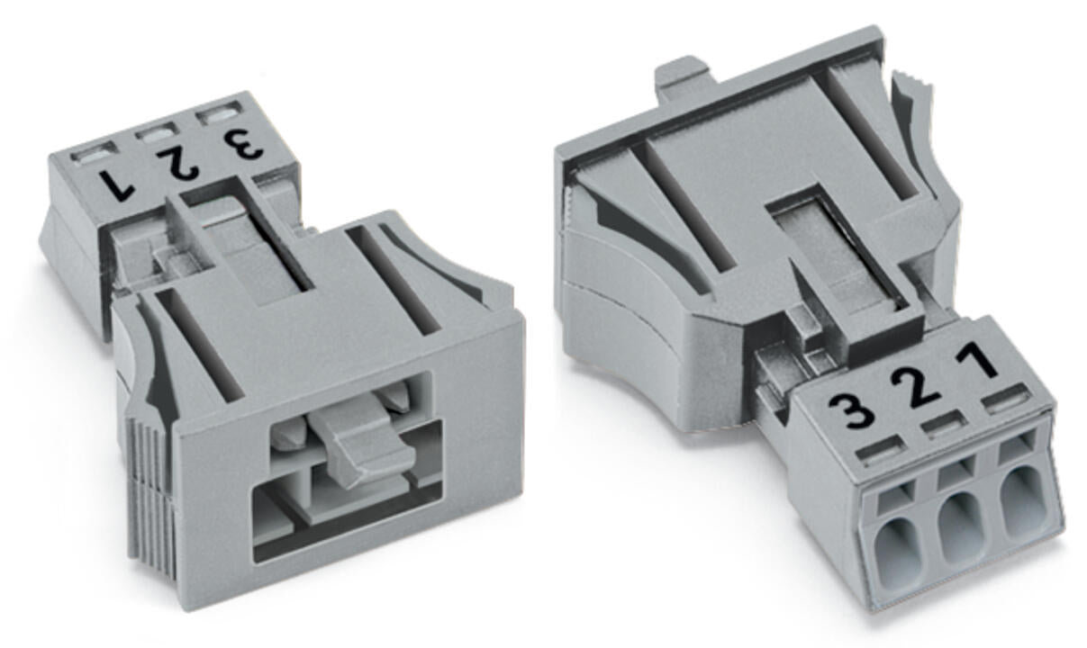 WAGO Gerätestecker 3p ger Snap/schraub Serie 890 890-753 Federzug 250V 16A hfr