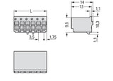 WAGO Verbindungsklemme 0,2-1,5qmm 10A 5p Serie 2091 2091-1125 Thermopl 3,5mm lgr